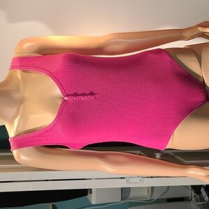 Ambiance Hot Pink Ribbed Bodysuit